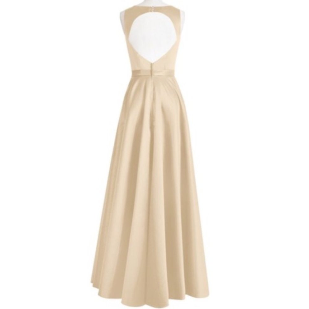 Azazie Jakayla Champagne Gown - Picture 4 of 12